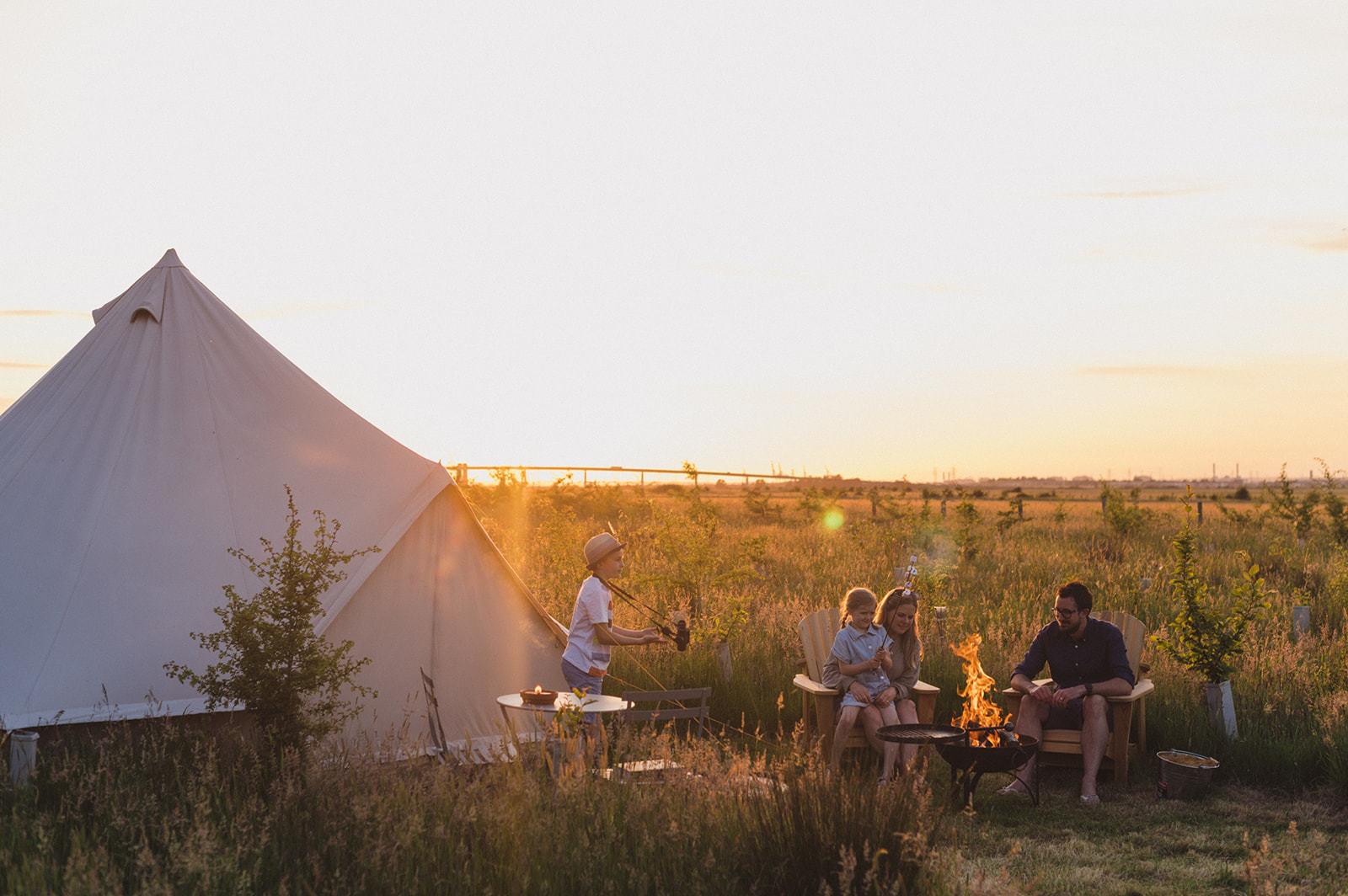 Summer family stays in our beautiful bell tents